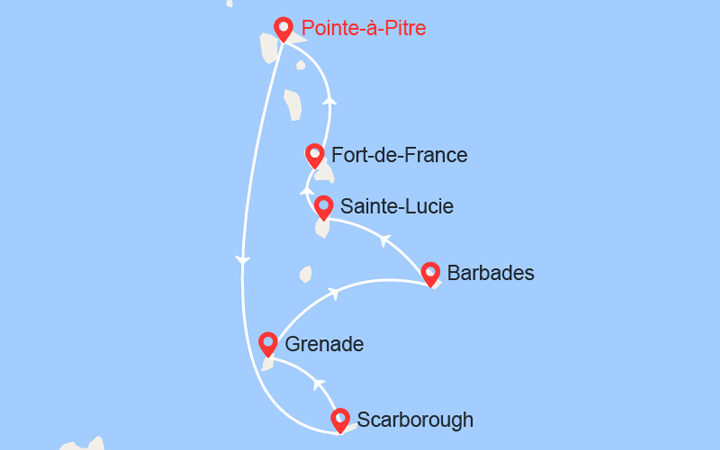 Itinéraire Perles des Antilles 