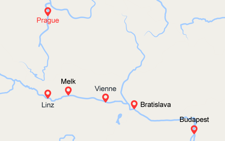 itinéraire croisière Danube - Danube : Prague et les Perles du Danube (PPU) 