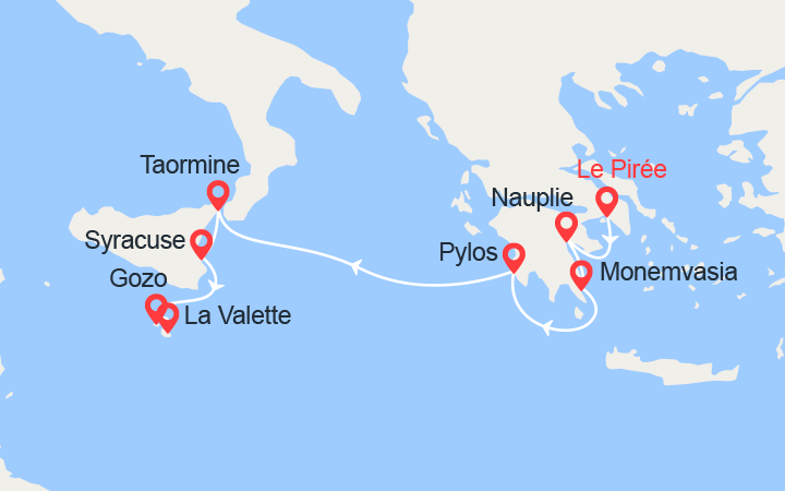 Itinéraire Sicile & Grèce 