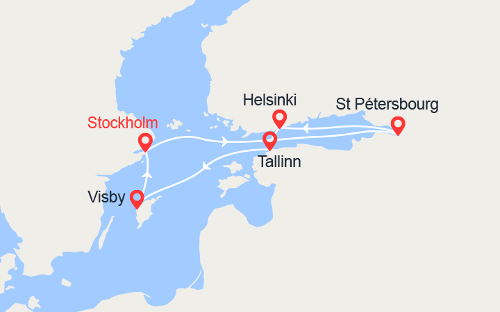 Itinéraire Suède, Russie, Finlande, Estonie 