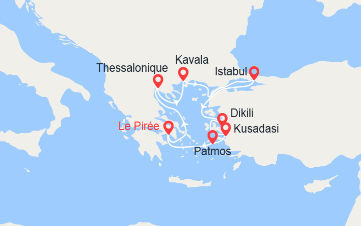 itinéraire croisière Iles grecques : Sur les pas de Saint Paul: Iles grecques et Turquie 