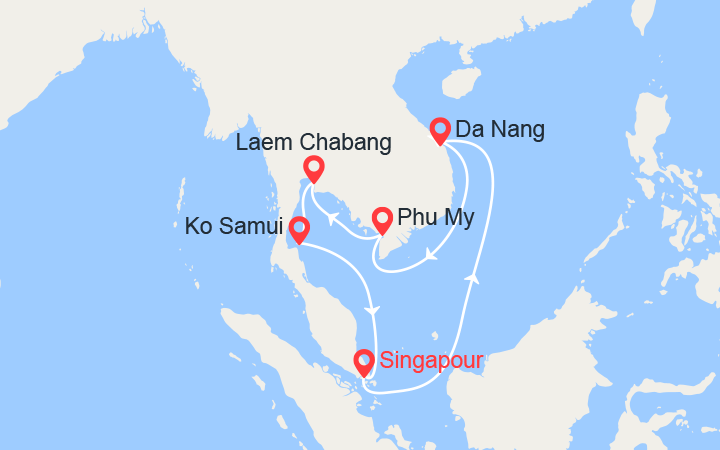 itinéraire croisière Asie : Thailande & Vietnam 
