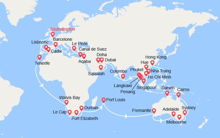 tour du monde tarif