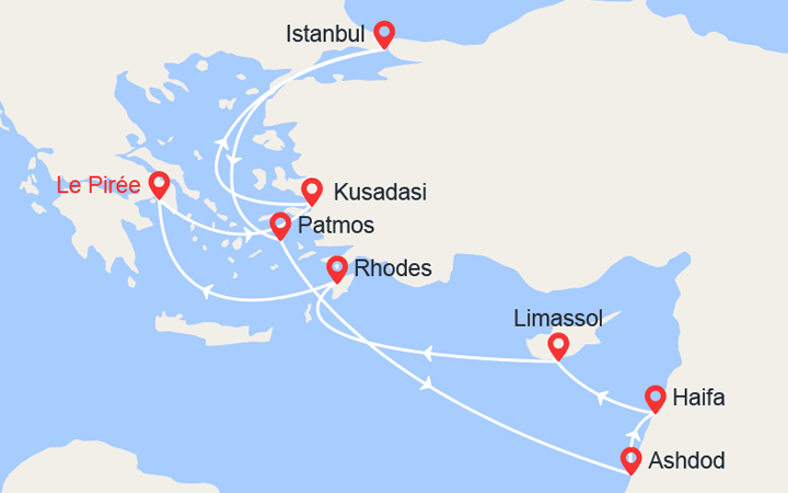 Itinéraire Turquie, Israël, Grèce 