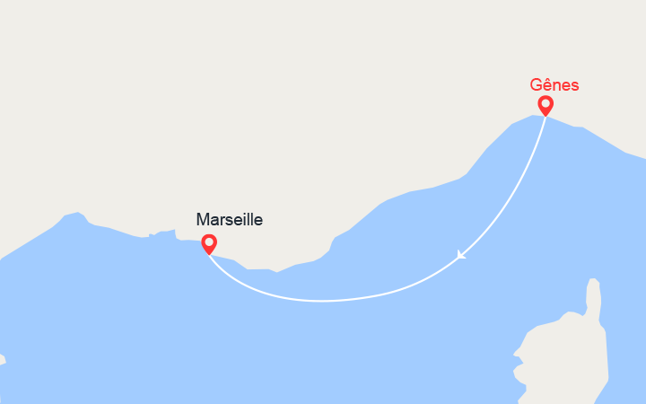 itinéraire croisière Méditerranée : Une nuit en croisière : de Gênes à Marseille 