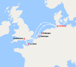 itin&eacute;raire croisi&egrave;re Europe du Nord : Allemagne, Belgique, Pays Bas, France 