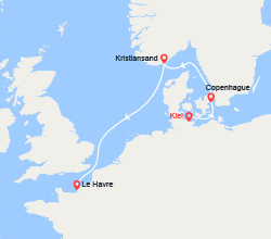 itin&eacute;raire croisi&egrave;re Europe du Nord : Allemagne, Danemark, Norvège 
