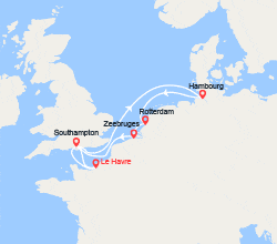 itinéraire croisière Europe du Nord : Angleterre, Allemagne, Pays Bas, Belgique 