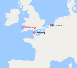 itinéraire croisière Europe du Nord : Angleterre, Belgique, France 