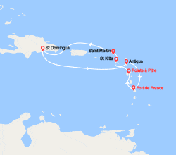 itin&eacute;raire croisi&egrave;re Caraïbes et Antilles : Antilles 