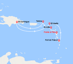 itin&eacute;raire croisi&egrave;re Caraïbes et Antilles : Antilles, Iles Vierges 