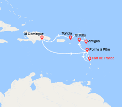 itin&eacute;raire croisi&egrave;re Caraïbes et Antilles : Antilles, Iles Vierges 