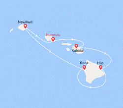 itin&eacute;raire croisi&egrave;re Hawai : Au coeur des îles Hawaï 