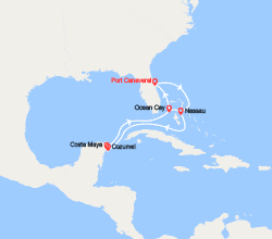 itin&eacute;raire croisi&egrave;re Caraïbes et Antilles : Bahamas, Mexique 