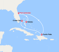 itinéraire croisière Caraïbes et Antilles : Bahamas, Rép. Dominicaine 