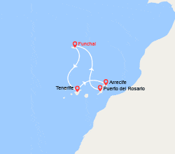 itinéraire croisière Méditerranée Occidentale : Baléares, Canaries, Espagne 