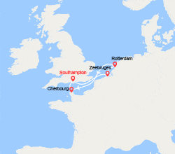 itinéraire croisière Europe du Nord : Belgique, Pays Bas, France 