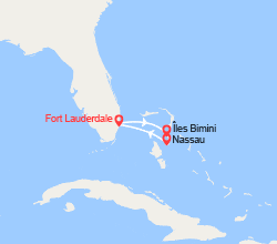 itin&eacute;raire croisi&egrave;re Caraïbes et Antilles : Bimini et Nassau 
