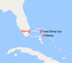 itin&eacute;raire croisi&egrave;re Caraïbes et Antilles : Cap vers les Bahamas : Nassau et Great Stirrup Cay 