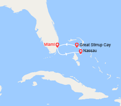 itin&eacute;raire croisi&egrave;re Caraïbes et Antilles : Caraïbes : Nassau et Great Stirrup Cay 