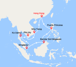 itinéraire croisière Asie : Chine, Vietnam, Singapour, Philippines