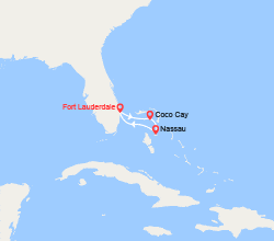 itinéraire croisière Caraïbes et Antilles : CocoCay et Nassau au départ de la Floride 