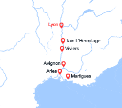 itinéraire croisière Rhône Saône : Couleurs provençales (LMX_PP) 