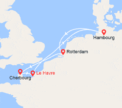 itin&eacute;raire croisi&egrave;re Europe du Nord : Croisière de Noël : Allemagne, Pays Bas, Belgique, France 