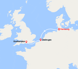 itin&eacute;raire croisi&egrave;re Europe du Nord : De Hambourg à Southampton 