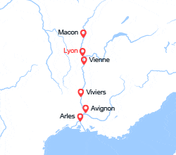 itinéraire croisière Rhône Saône : De la Bourgogne à la Camargue : sur la Saône et le Rhône (LSR_PP) 