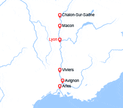 itinéraire croisière Rhône Saône : De la Bourgogne à la Provence 