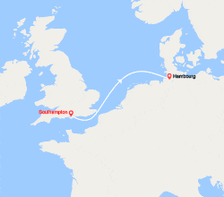 itinéraire croisière Europe du Nord : De Southampton à Hambourg 