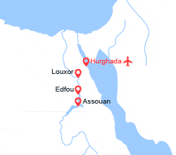 itinéraire croisière Nil : Découverte de la mer rouge et du Nil  