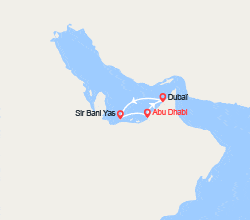 itinéraire croisière Moyen Orient : Désert Fantastique : Abu Dhabi, Dubai, Sir Bani Yas