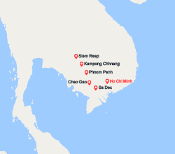 itinéraire croisière Mékong : Du delta du Mékong aux temples d'Angkor (1H3_COLPP)
