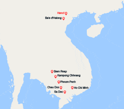 itinéraire croisière Mékong : Du Delta du Mékong aux Temples d'Angkor, Hanoï et la Baie d'Halong (1H6_PP)