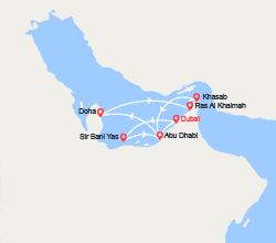 itinéraire croisière Moyen Orient : Emblématique Golfe Persique au départ de Dubaï 