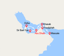 itinéraire croisière Moyen Orient : Emblématique Golfe Persique en 8 jours au départ d'Abu Dhabi 