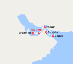 itinéraire croisière Moyen Orient : Emblématique Golfe Persique en 8 jours au départ d'Abu Dhabi 