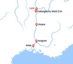 itinéraire croisière Rhône Saône : Entre Lyon, la Camargue et la Provence avec un dîner OFFERT (LMY_PP2) 