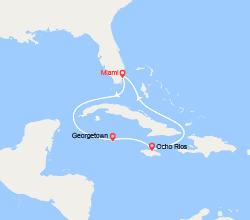itinéraire croisière Caraïbes et Antilles : Escapade : îles Caïmans, Jamaïque 