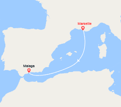 itinéraire croisière Méditerranée Occidentale : Escapade en Méditarranée : de Marseille à Malaga 