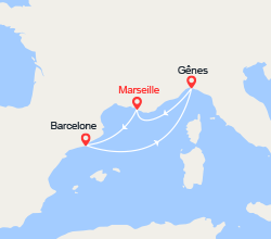 itinéraire croisière Méditerranée : Escapade en Méditeranée : Espagne, Italie 