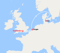 itinéraire croisière Europe du Nord : Escapade en Mer du Nord : Royaume-Uni, Belgique, Allemagne 