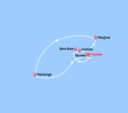 itinéraire croisière Pacifique : Escapade en Polynésie