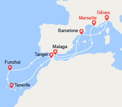 itinéraire croisière Canaries Madère - Canaries Madère : Espagne, Tanger, Canaries, Madère 