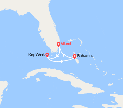 itin&eacute;raire croisi&egrave;re Caraïbes et Antilles : Floride, Bahamas 