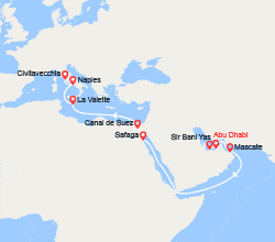 itinéraire croisière Moyen Orient : Grand Voyage : Émirats arabes unis, Italie 