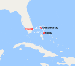 itin&eacute;raire croisi&egrave;re Caraïbes et Antilles : Great Stirrup Cay, Nassau 