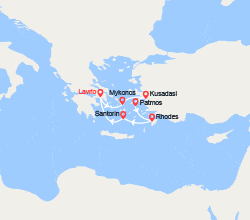 itinéraire croisière Méditerranée Occidentale : Grèce, îles Grecques, Turquie 